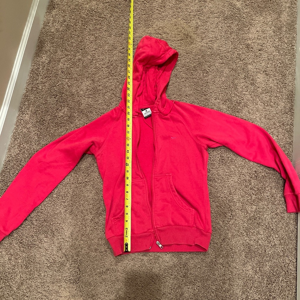 Dark pink Nike zip up hoodie